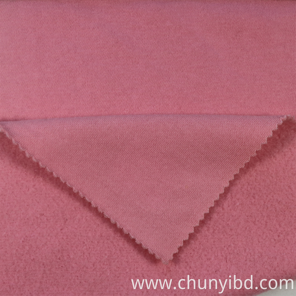 CVC one side brushed Terry fleece fabric